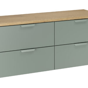 Comad Koupelnová skříňka pod deskové umyvadlo set Aster Green 120 zelená/dub cremona