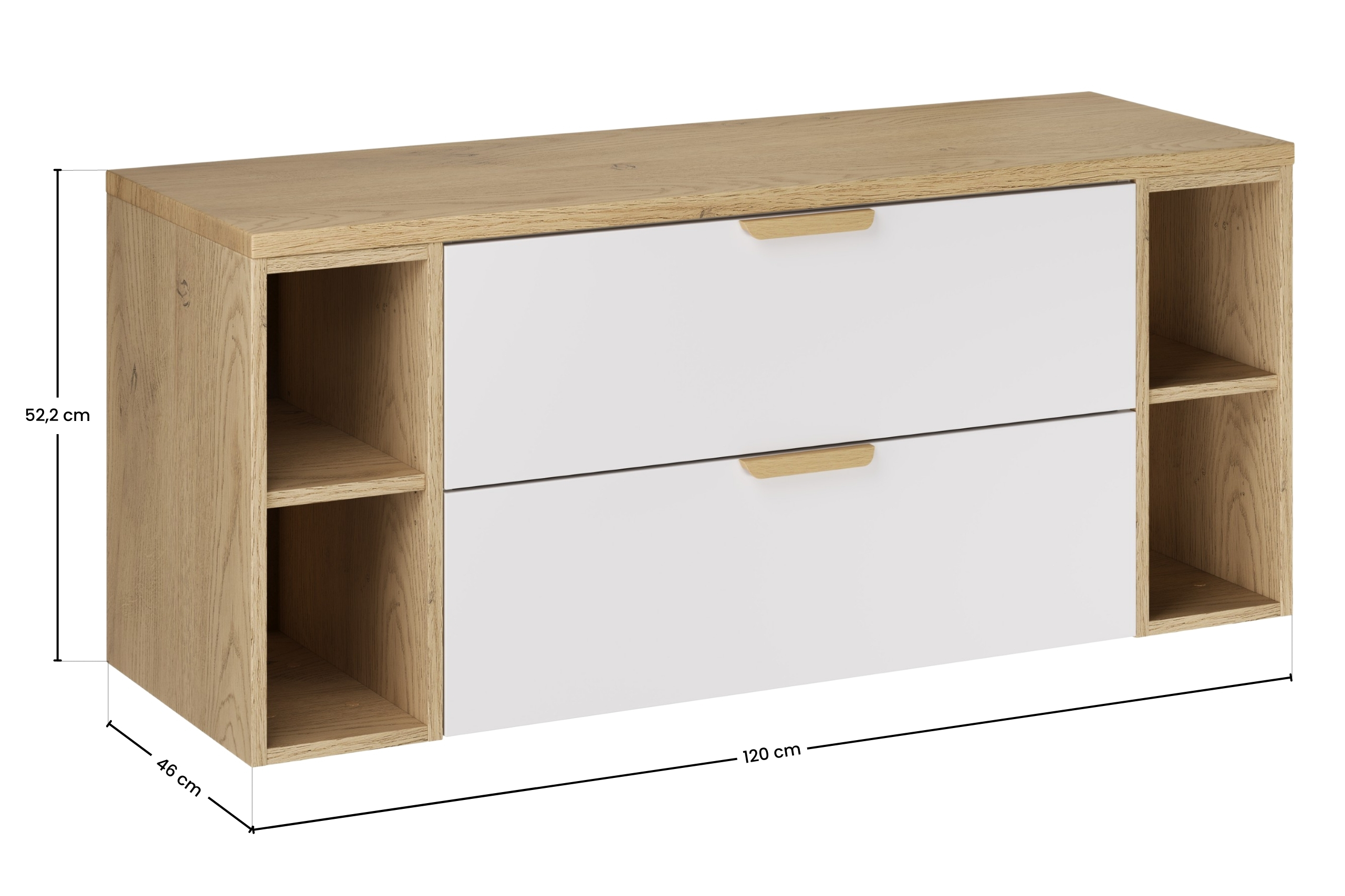 Comad Koupelnová skříňka pod deskové umyvadlo set Aster White 120 bílá/dub cremona - Obrázek 2