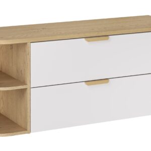 Comad Koupelnová skříňka pod deskové umyvadlo set Aster White 120 bílá/dub cremona
