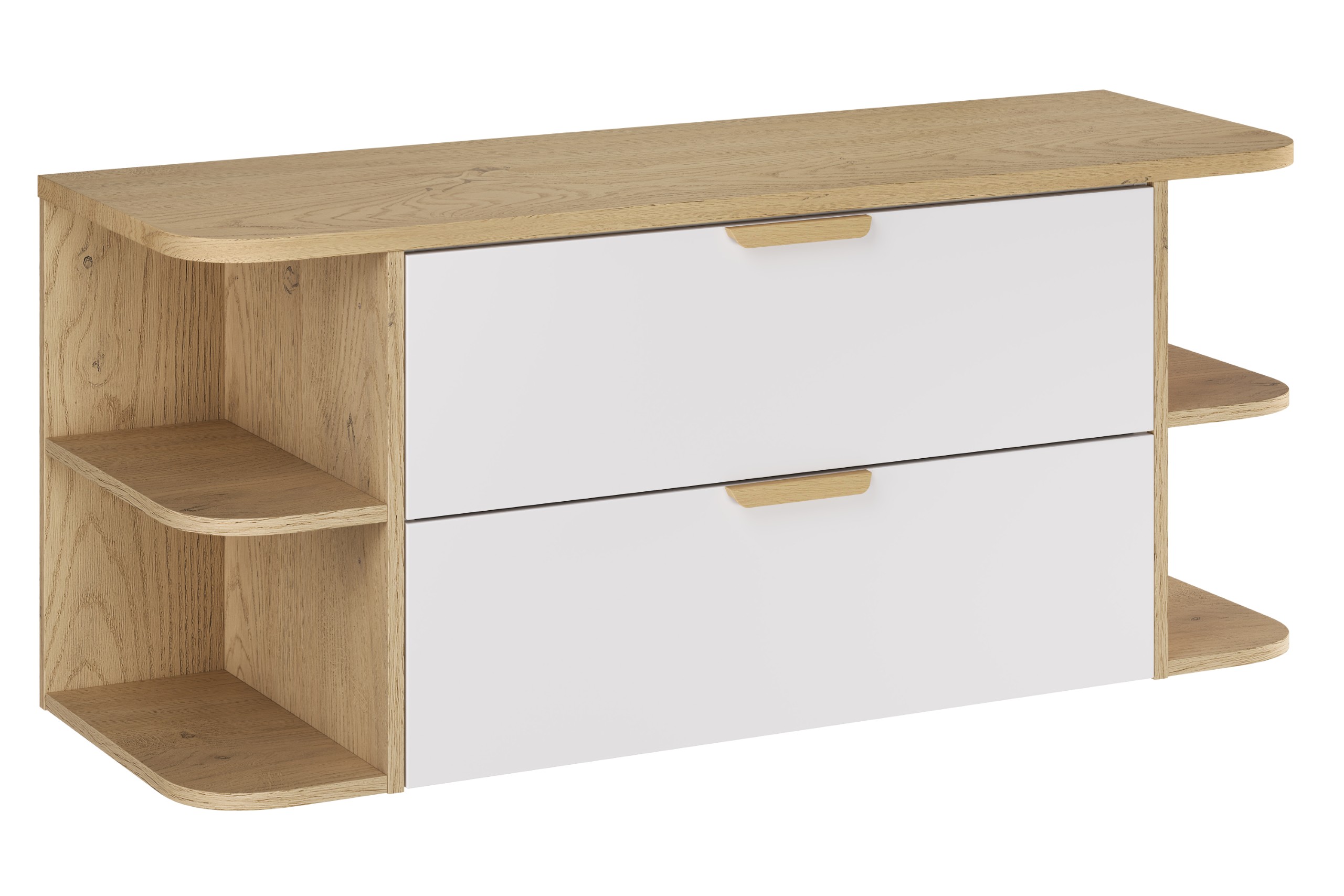 Comad Koupelnová skříňka pod deskové umyvadlo set Aster White 120 bílá/dub cremona