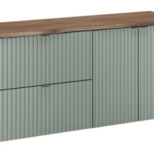 Comad Koupelnová skříňka pod deskové umyvadlo set Line Reed Green 120 zelená/dub cassela