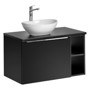 Comad Koupelnová skříňka s deskovým umyvadlem set Santa Fe Black 80 černá