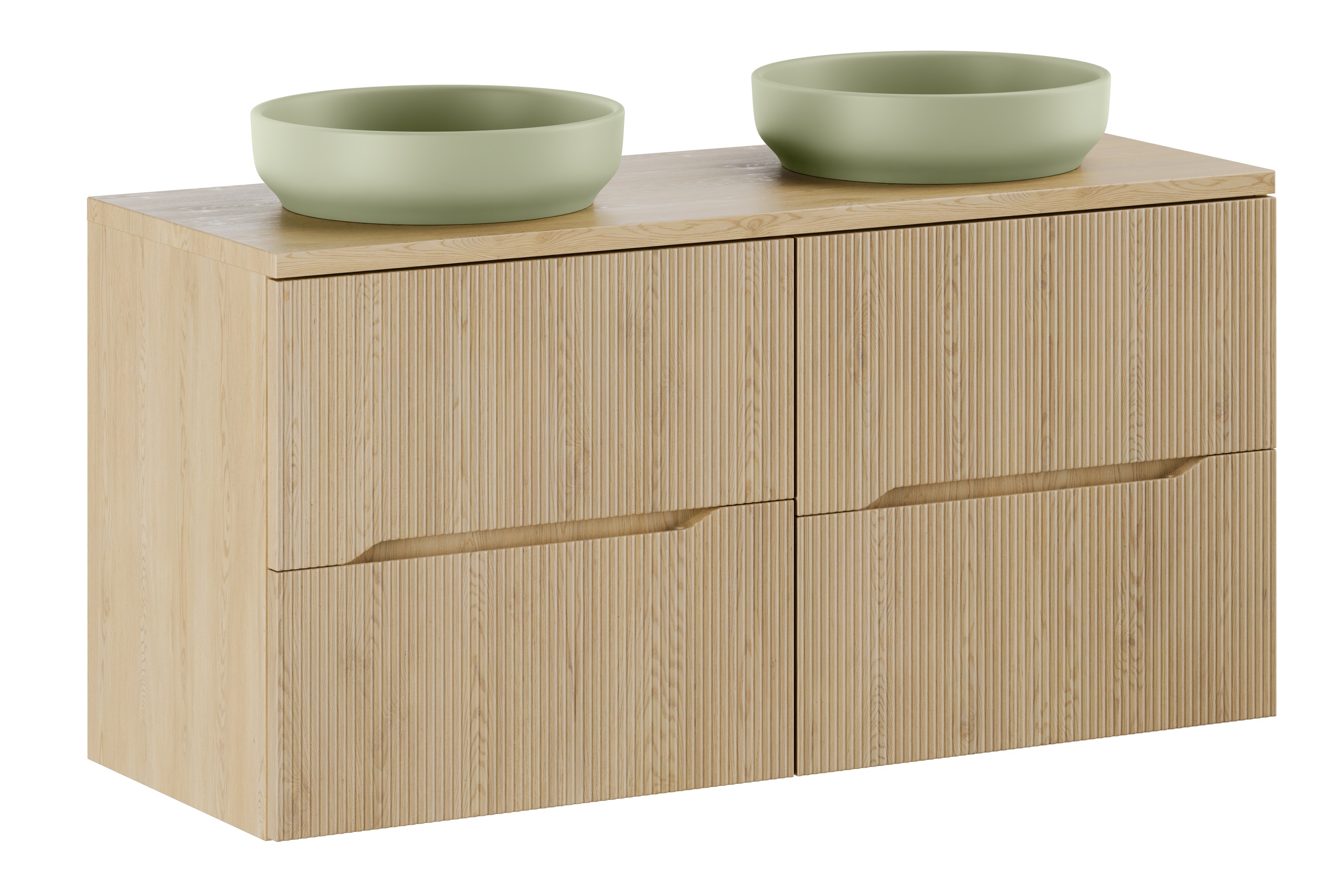 Comad Koupelnová skříňka s deskovými umyvadly set Nordic Cremona 120 dub cremona