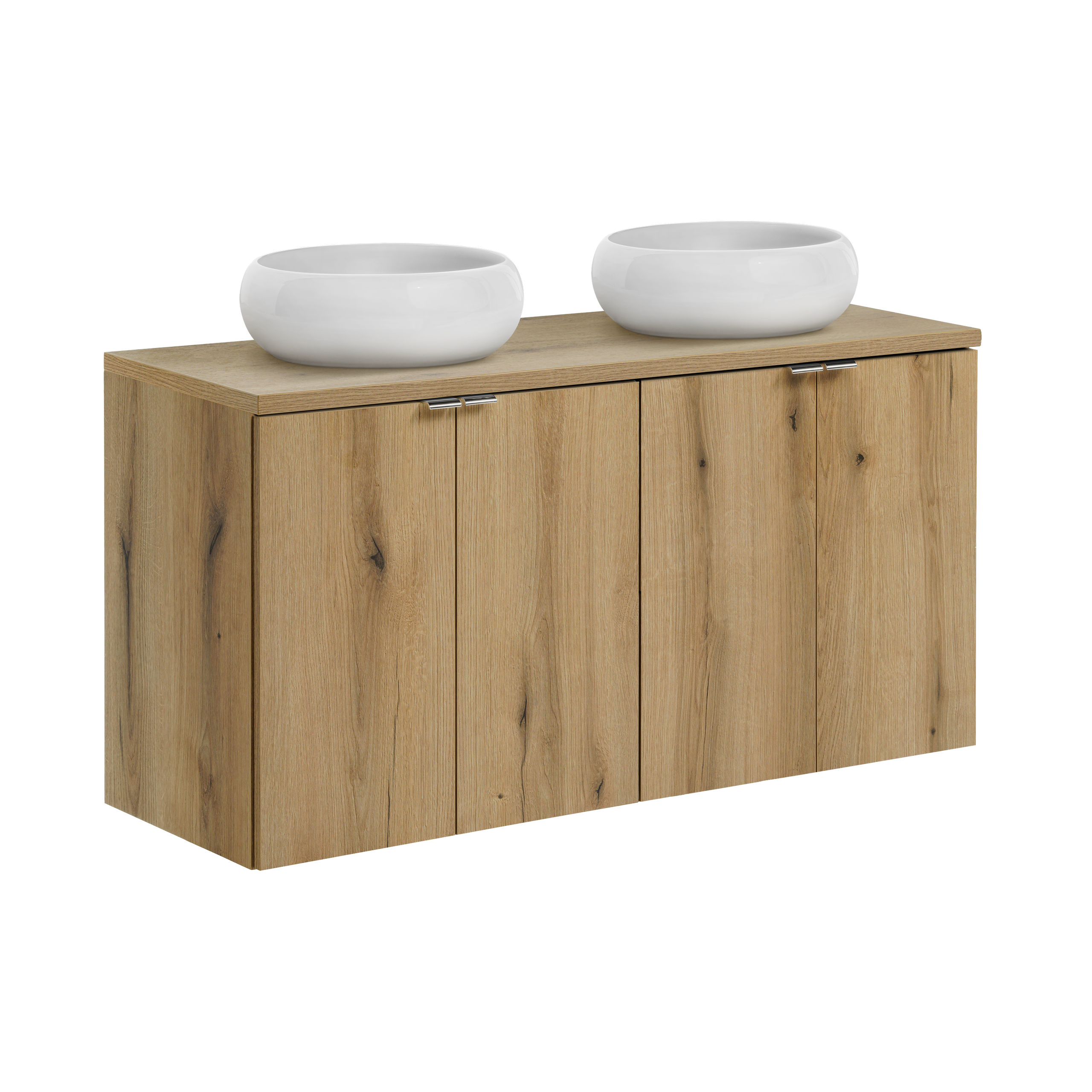 Comad Koupelnová skříňka s deskovými umyvadly set Nova Oak 120 dub coast evoke