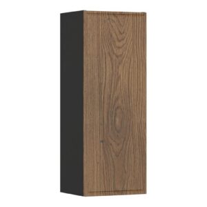 Comad Závěsná koupelnová skříňka Talia 80 cm matná černá/dub castello