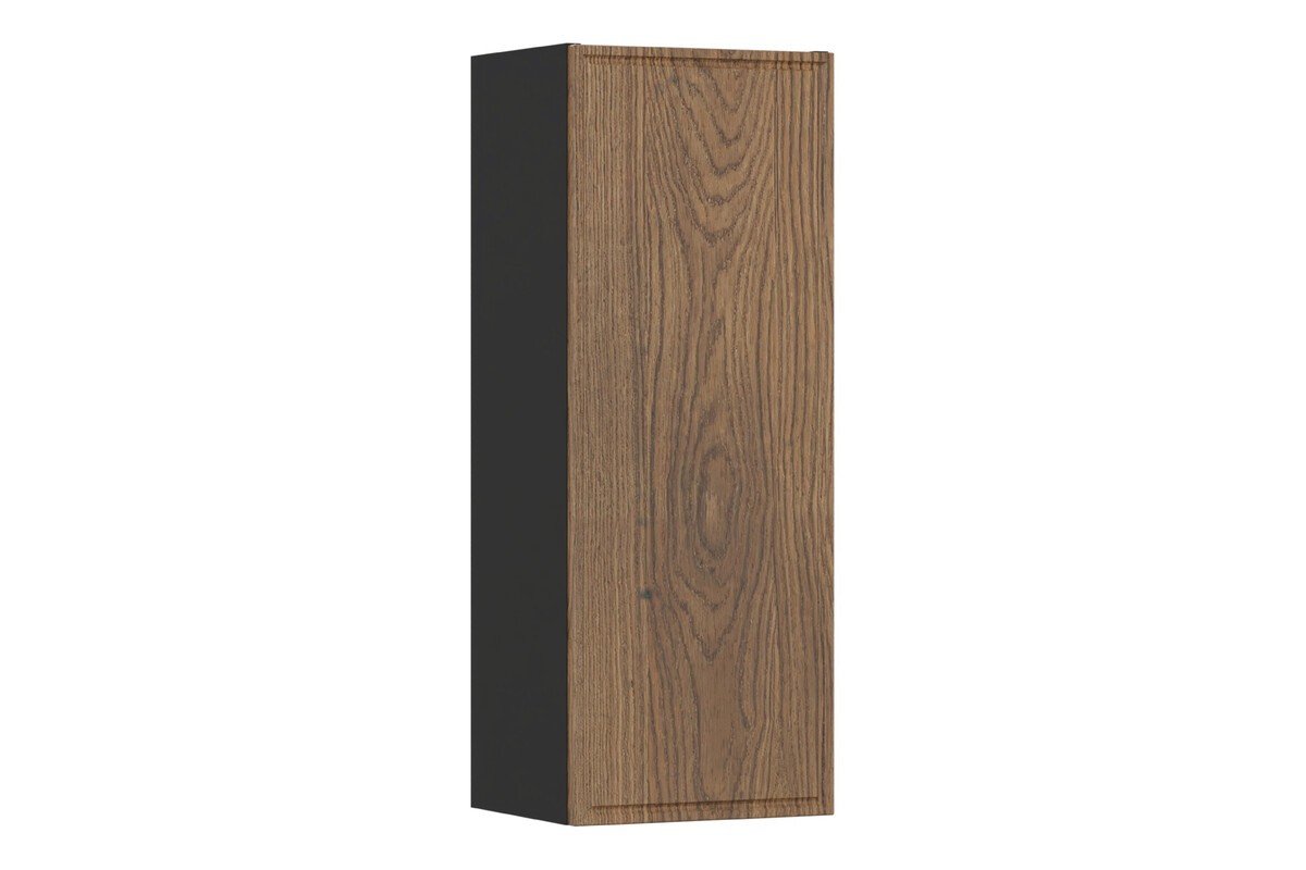 Comad Závěsná koupelnová skříňka Talia 80 cm matná černá/dub castello