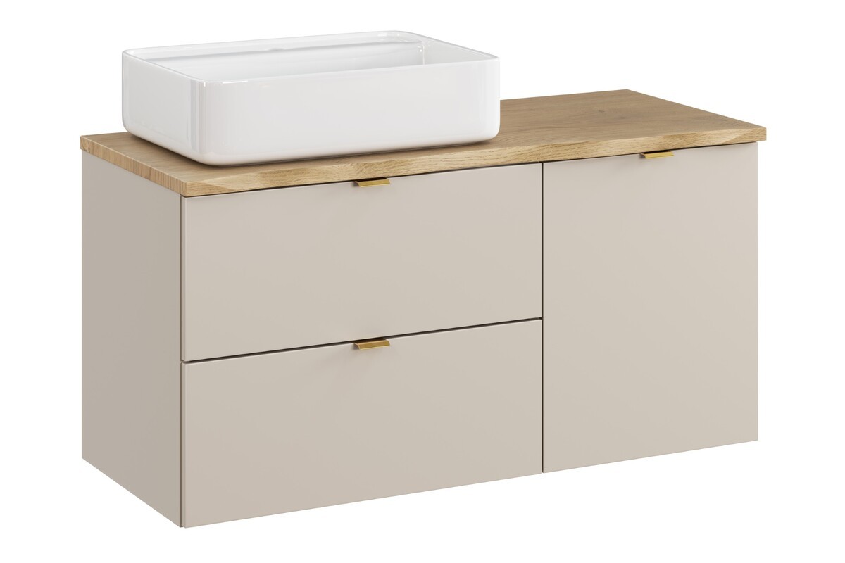Comad Závěsná skříňka Dalia Cashmere Nature Magic s košem na prádlo
