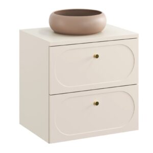 Comad Závěsná skříňka Donna Wiki s umyvadlem 60 cm písková