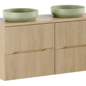 Comad Závěsná skříňka Nordic River s umyvadlem 120 cm dub cremona