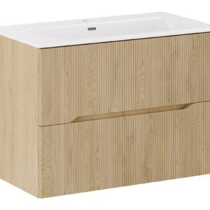 Comad Závěsná skříňka Nordic Sky s umyvadlem 80 cm dub cremona