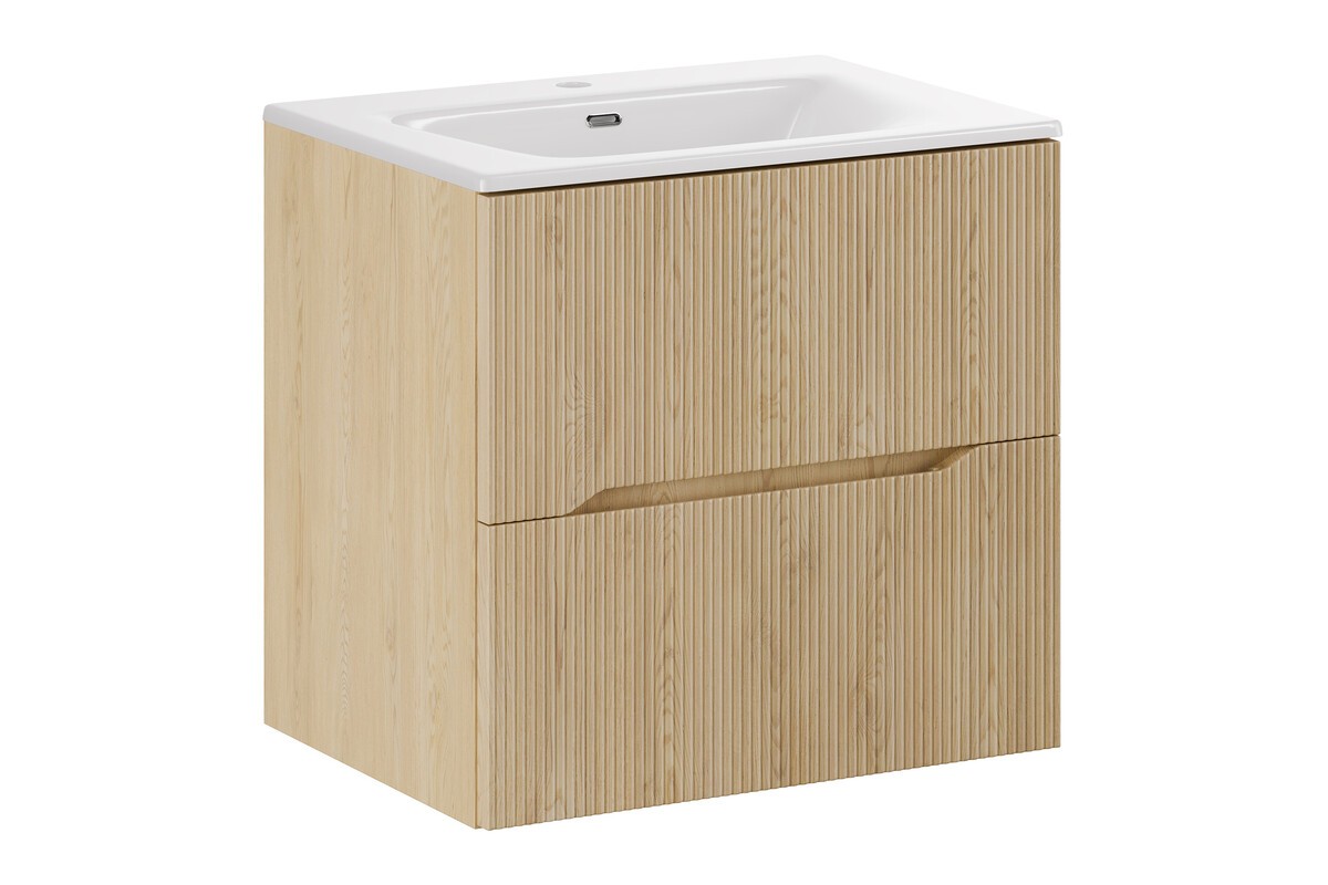 Comad Závěsná skříňka Nordic s umyvadlem 60 cm dub cremona