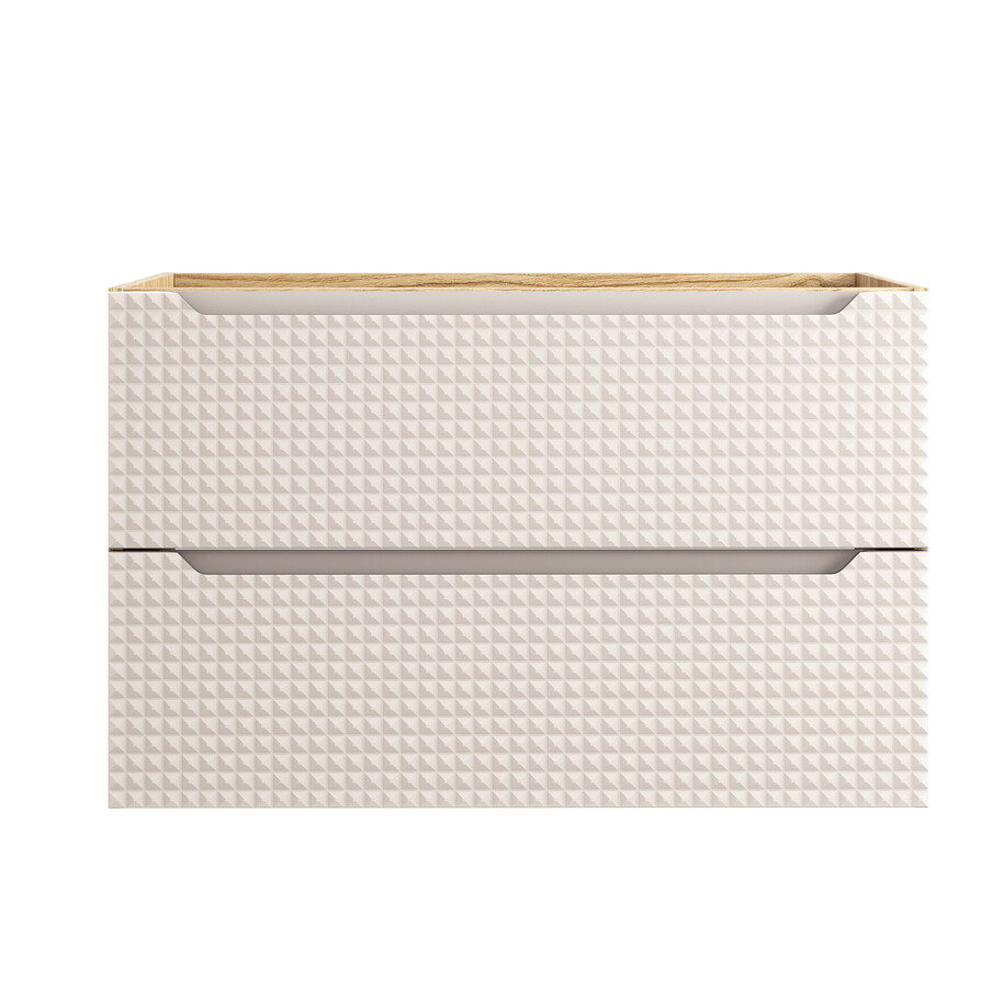 Comad Závěsná skříňka pod umyvadlo Luxor Beige I s deskou 90 cm béžová/dub olejovaný - Obrázek 2