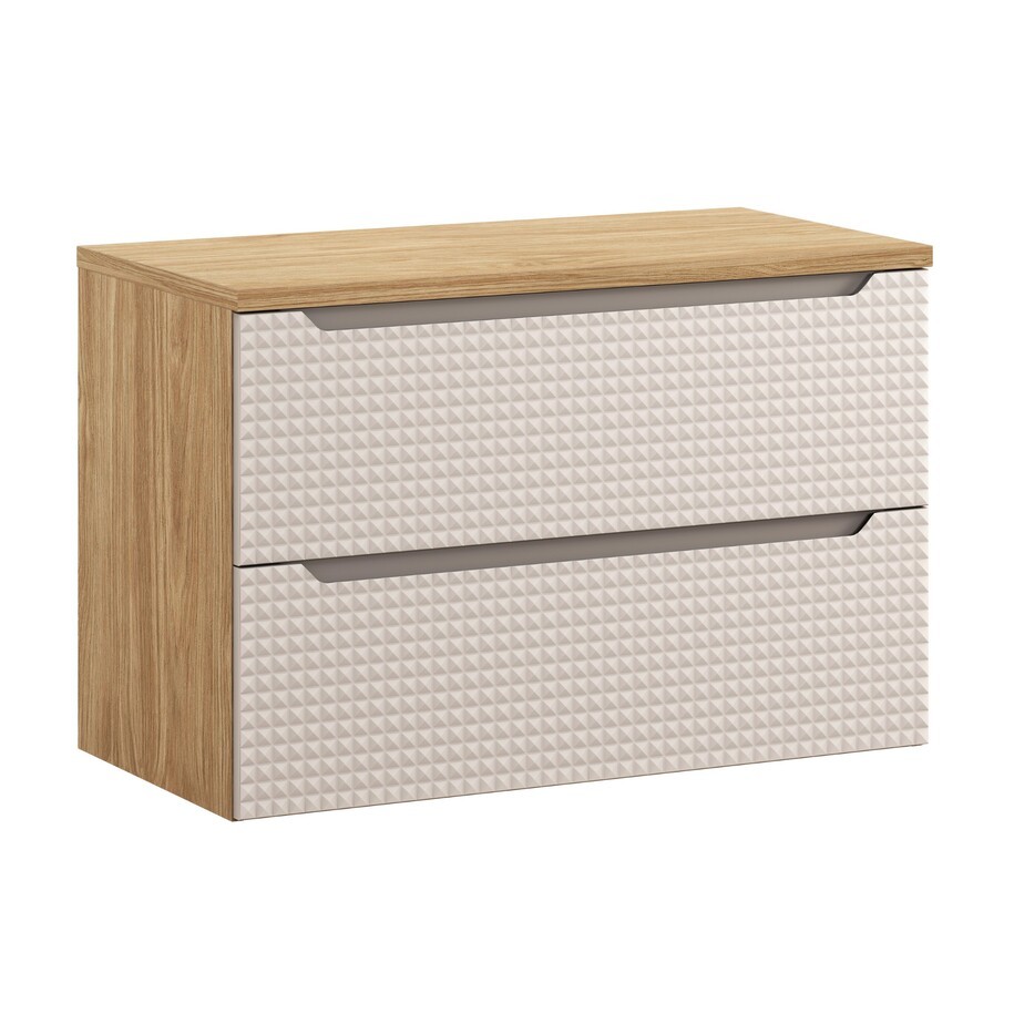 Comad Závěsná skříňka pod umyvadlo Luxor Beige I s deskou 90 cm béžová/dub olejovaný