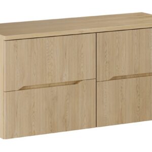Comad Závěsná skříňka pod umyvadlo Nordic s deskou 120 cm dub cremona