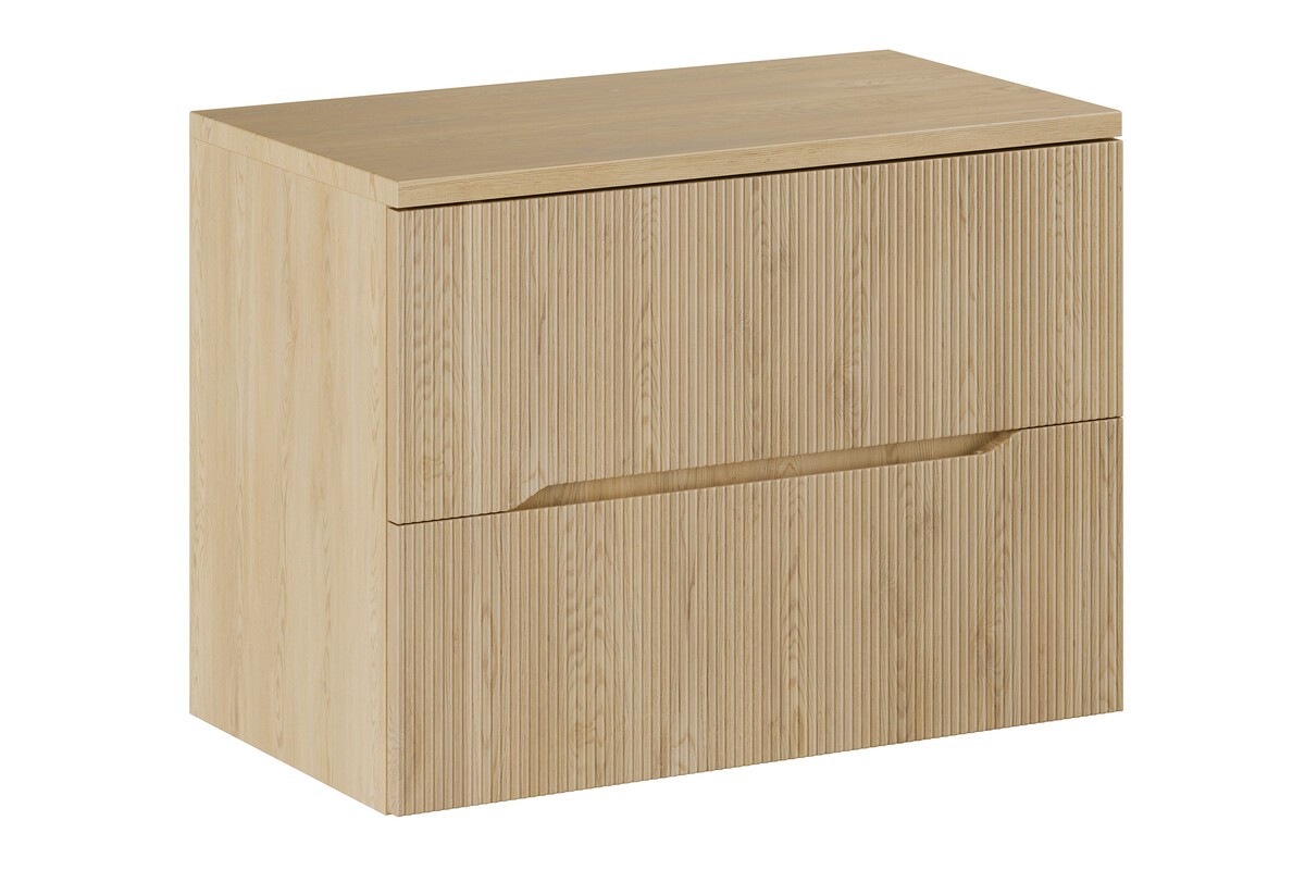 Comad Závěsná skříňka pod umyvadlo Nordic s deskou 80 cm dub cremona
