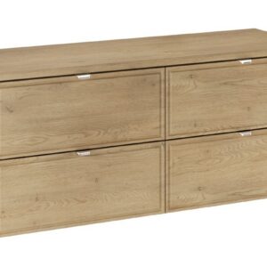 Comad Závěsná skříňka pod umyvadlo Terra s deskou 120 cm dub cremona