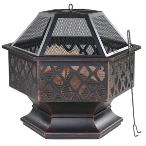 DB Garden Zahradní ohniště Hexa 70 cm černé