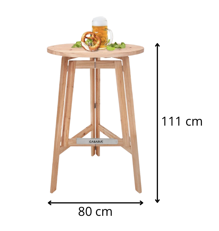 DB Garden Zahradní skládací barový stůl Enclave z masivu akácie hnědý - Obrázek 2