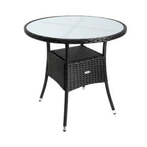 DB Garden Zahradní stolek Bistra 80 cm polyratan černý