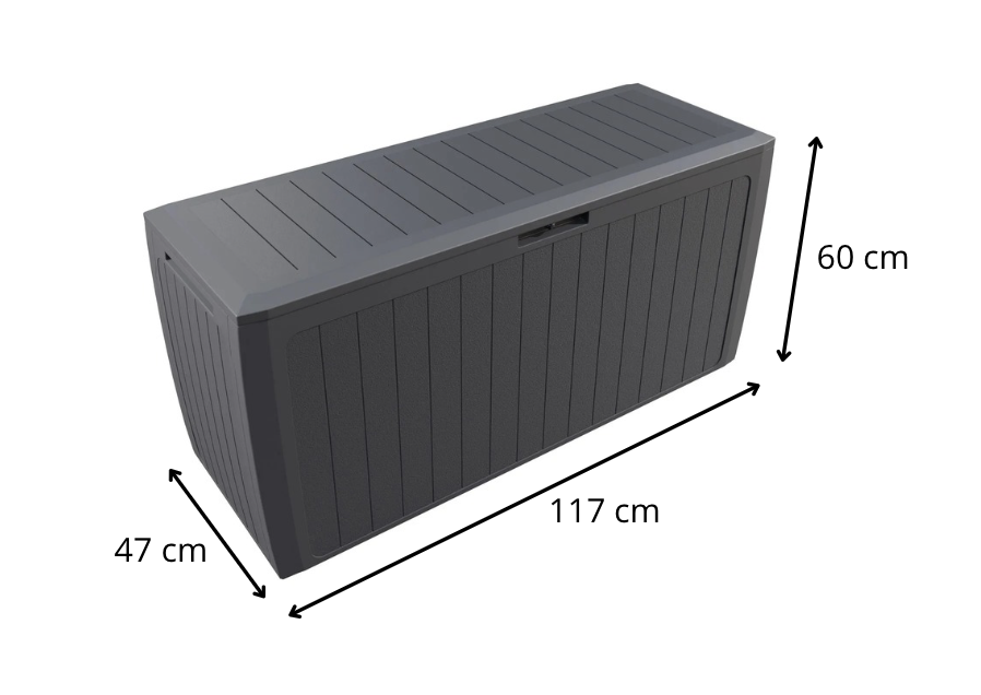 DB Garden Zahradní úložný box Jakob 290 L antracitový - Obrázek 2