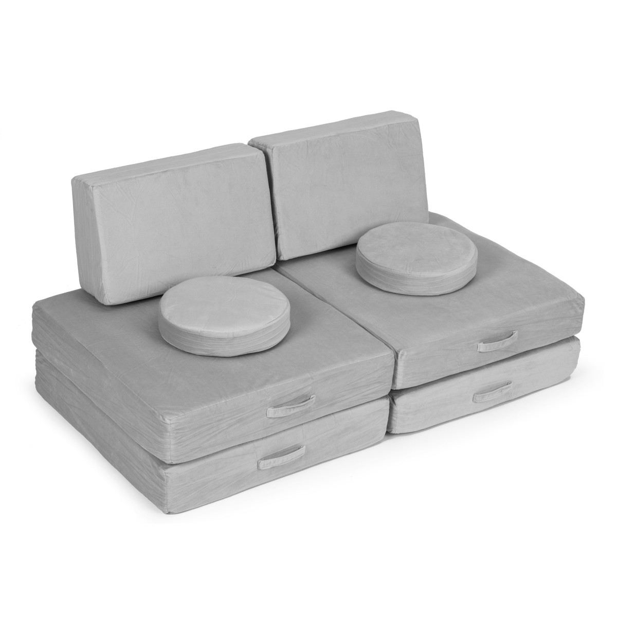 ECOTOYS Dětská modulární pohovka DIY 8 dílů šedá
