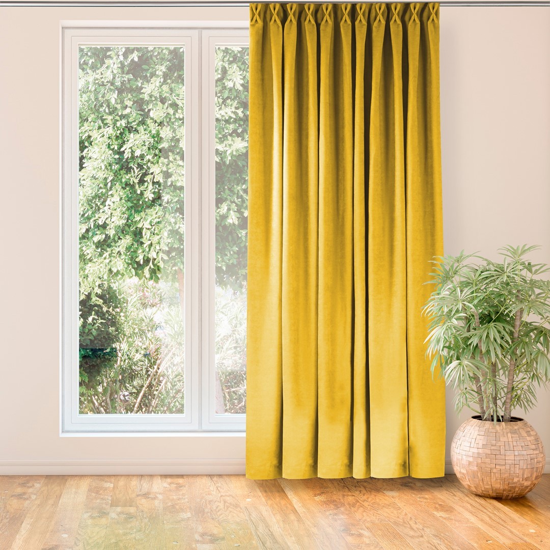 5 cm a dvojitým záhybem hořčicově žlutý