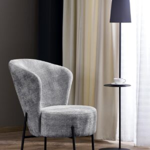 HALMAR Čalouněné designové křeslo CEZAR šedé
