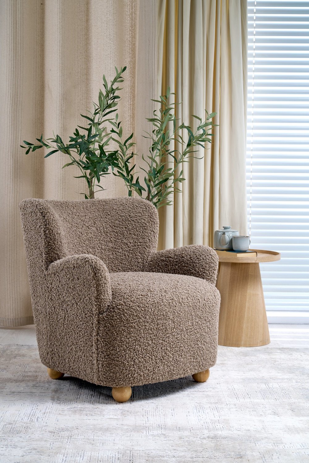 HALMAR Designové křeslo Claudio cappuccino - Obrázek 2