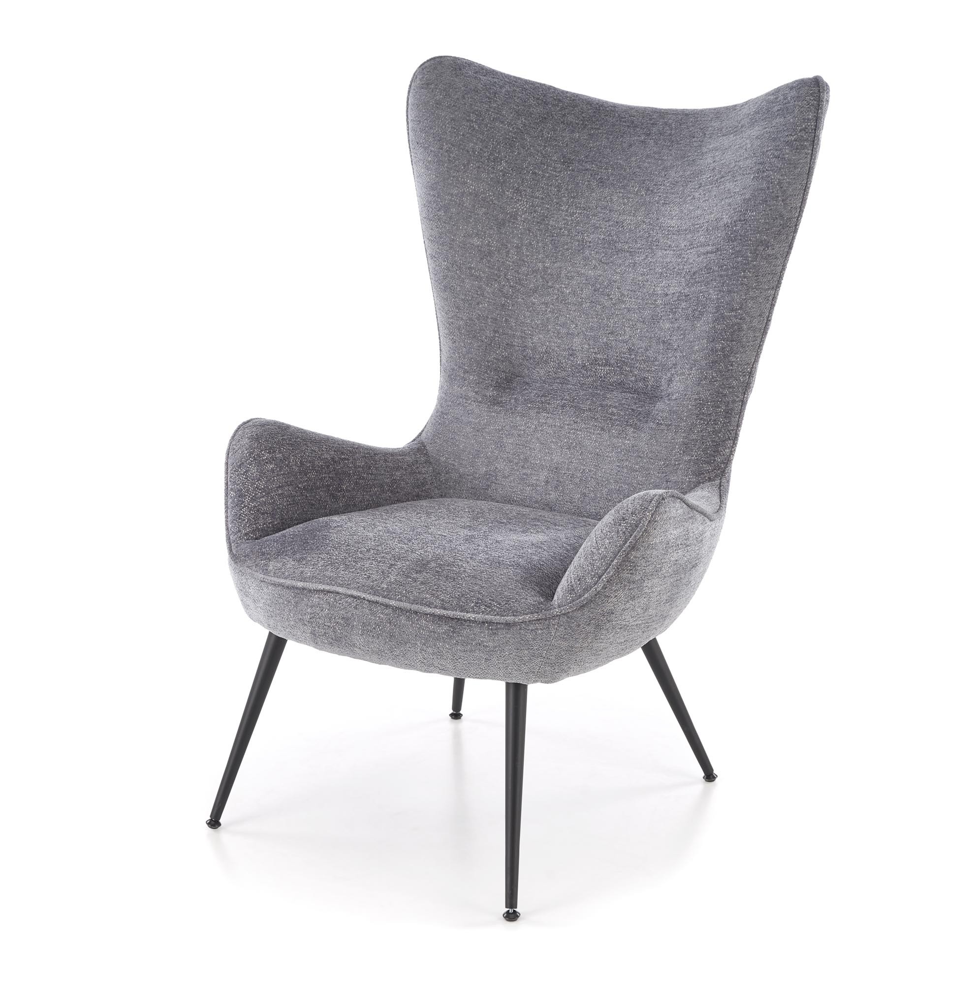 HALMAR Designové křeslo ušák JUKON šedé