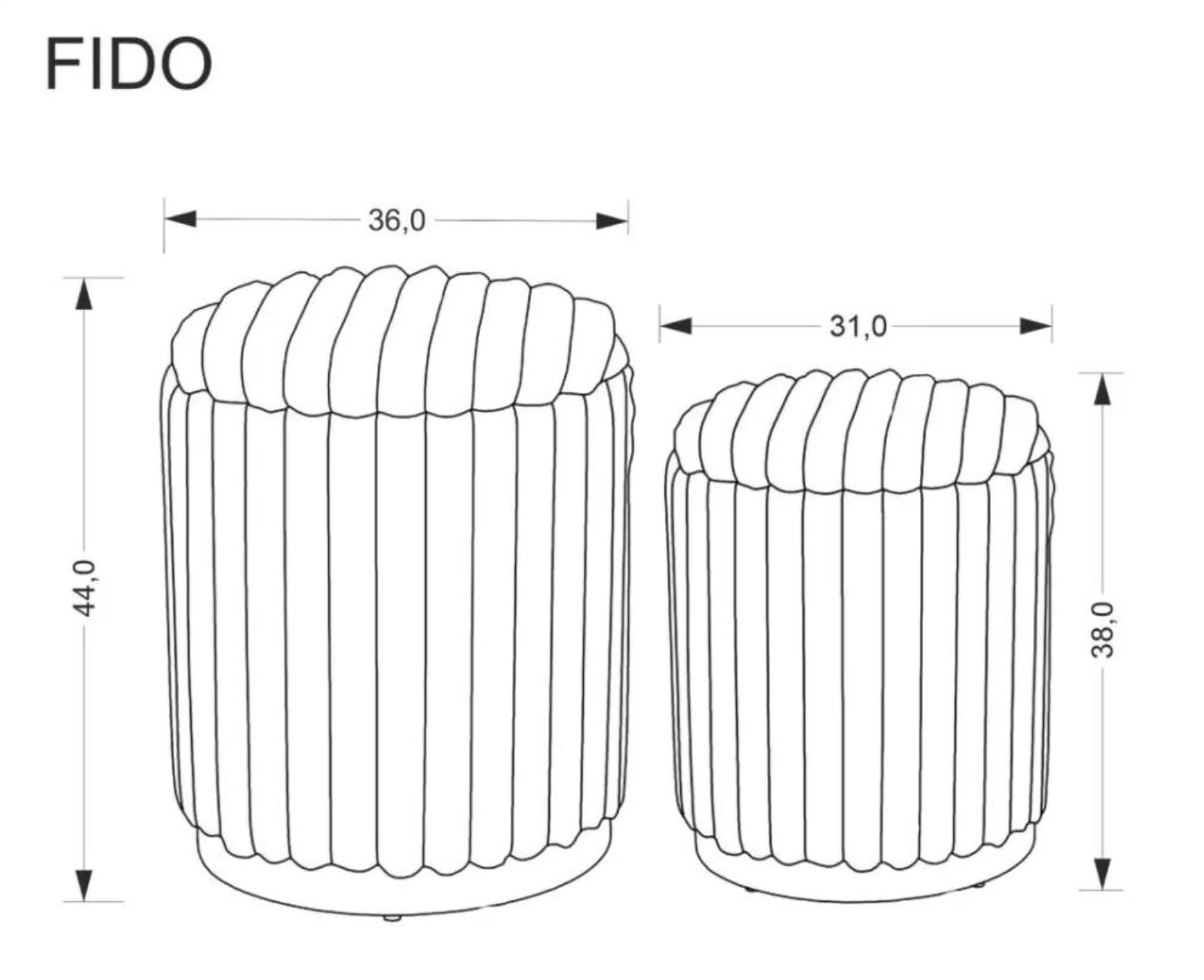 HALMAR Sada 2 ks taburetů Fido krémová - Obrázek 2