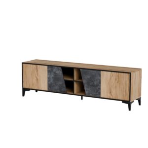 HALMAR TV stolek OVO 180 cm šedý beton/dub antický