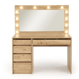 HALMAR Toaletní stolek HOLLYWOOD s LED osvětlením 120 cm dub artisan