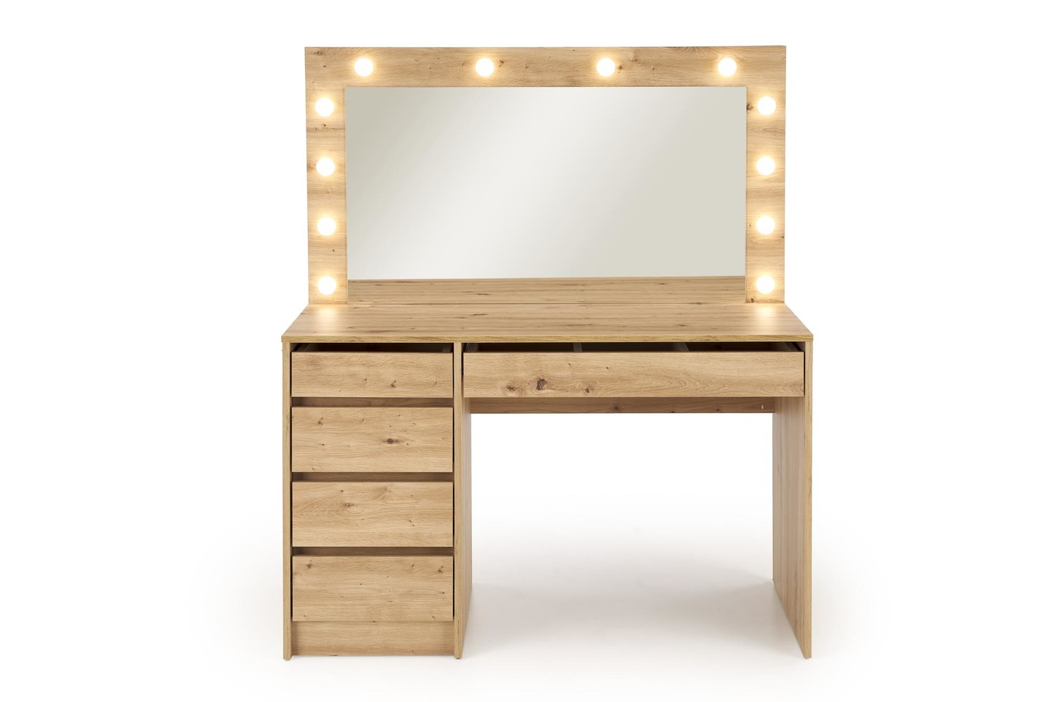 HALMAR Toaletní stolek HOLLYWOOD s LED osvětlením 120 cm dub artisan