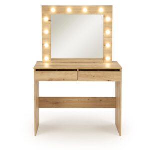 HALMAR Toaletní stolek HOLLYWOOD s LED osvětlením 94 cm dub artisan