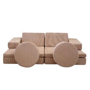 Hanah Home Dvoumístná rozkládací pohovka Puzzle růžová