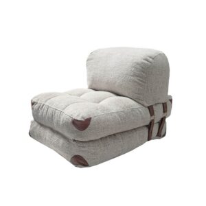 Hanah Home Rozkládací futonové křeslo Kadife Teddy šedé