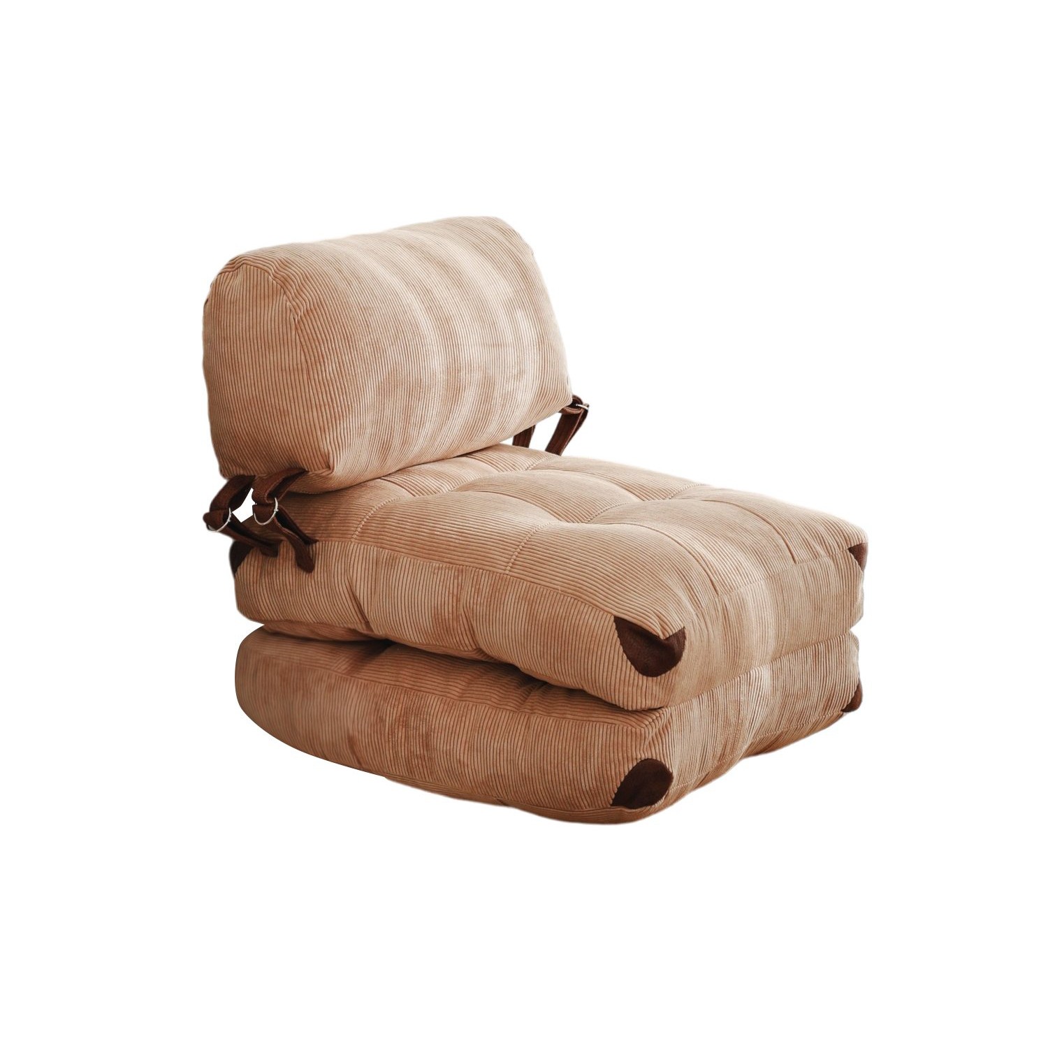 Hanah Home Rozkládací futonové křeslo Kadife camel