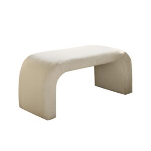 Hanah Home Taburet NU BENCH Teddy bílý