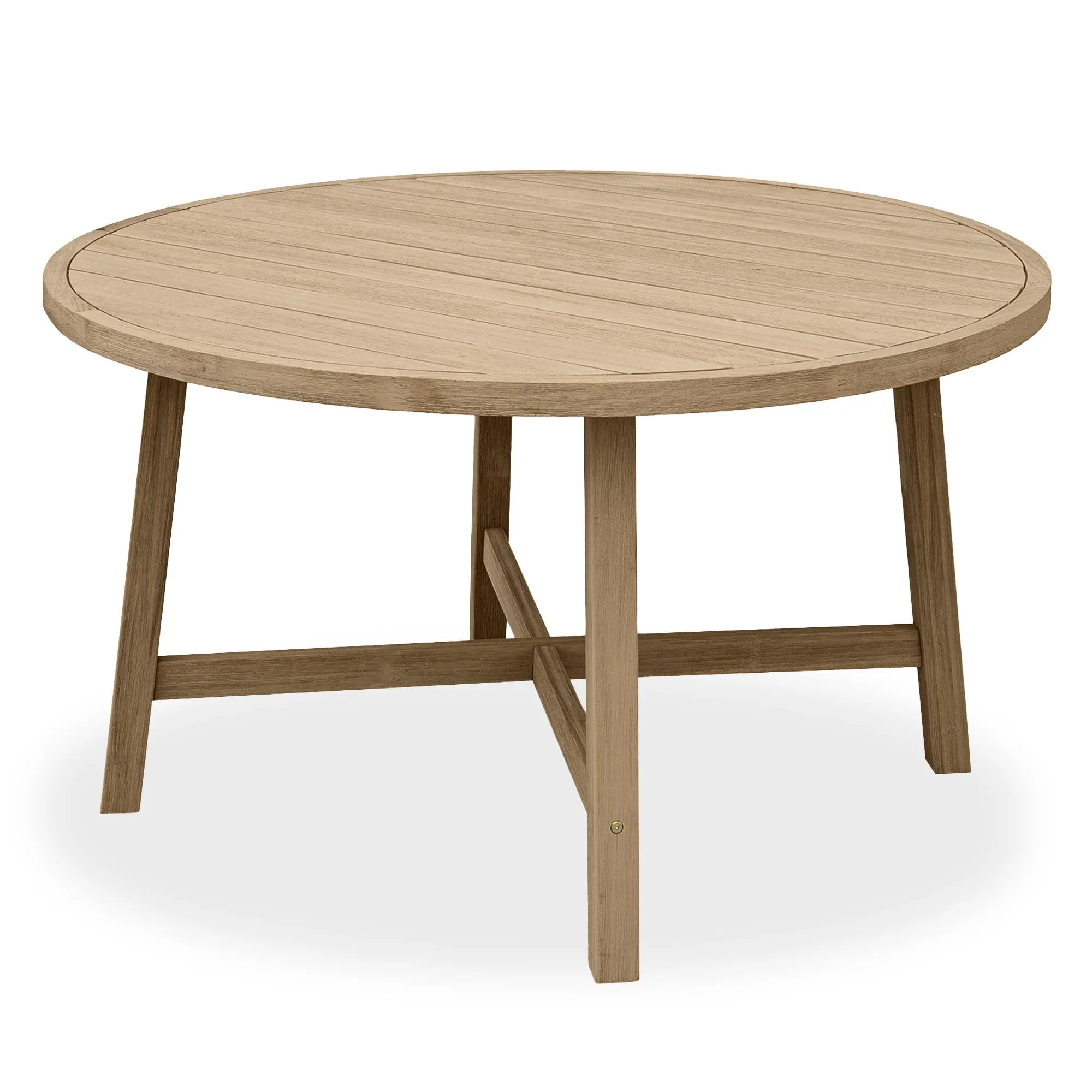 Hector Kulatý zahradní stůl Castello 130 cm z masivu akáciové dřevo/teak
