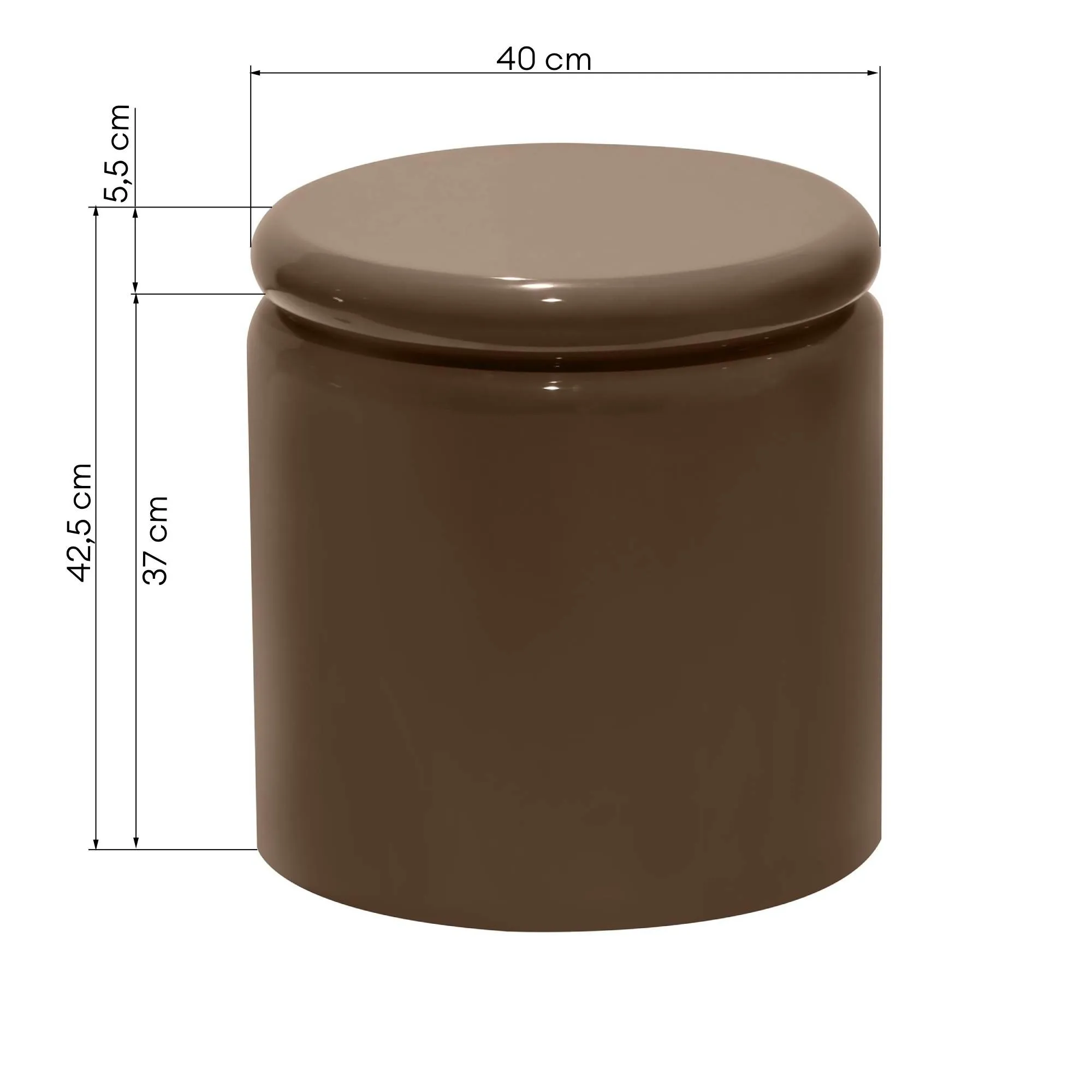 Hector Odkládací stolek Lue 40 cm moka - Obrázek 2