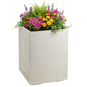 HowHomely Květináč na kolečkách BETONIQUE 60x40 cm beton béžový