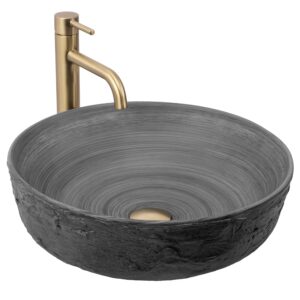 Keramické umyvadlo na desku REA BABILON SILVER ø 42 cm