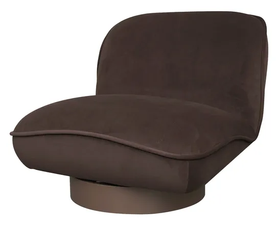 LivinHill Designové křeslo Nua velur hnědé