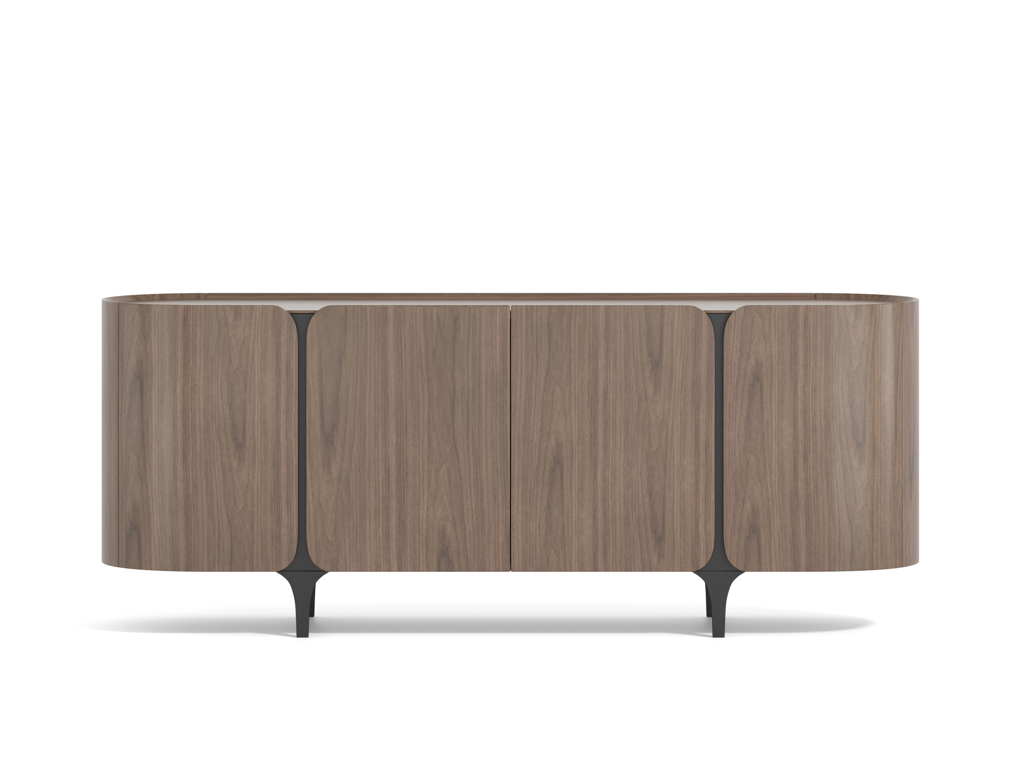 LivinHill Komoda Sileno 200 cm ořech/černá