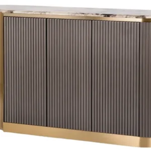LivinHill Komoda Stilig ST917 158 cm grafit/zlatá/mramor