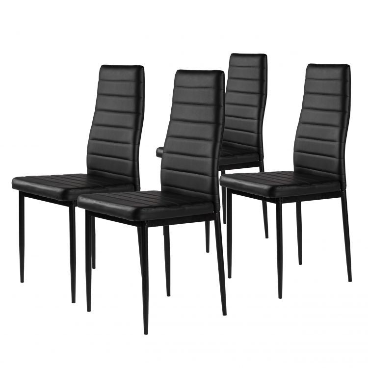 MODERNHOME Jídelní židle set 4 ks Ava černé