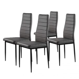 MODERNHOME Jídelní židle set 4 ks Dione tmavě šedé