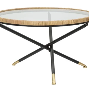 Mauro Ferretti Konferenční stolek Saint Barth 80 cm hnědo-černý