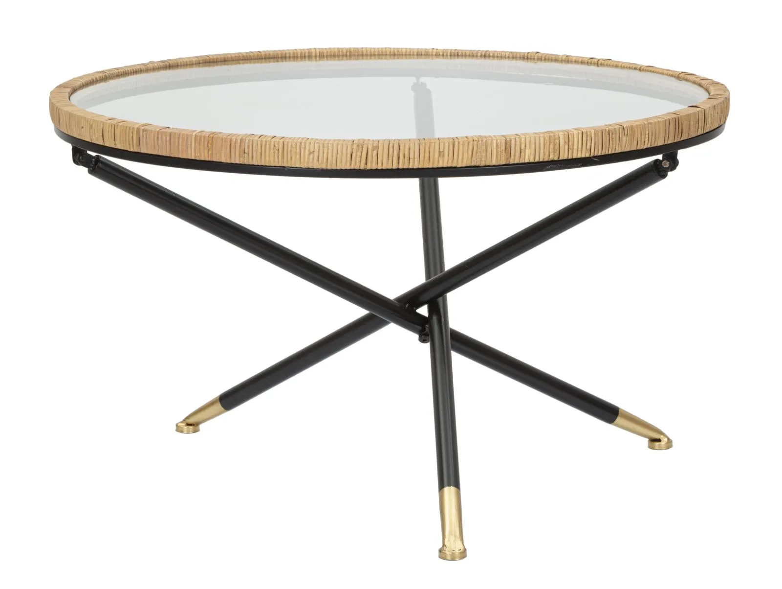 Mauro Ferretti Konferenční stolek Saint Barth 80 cm hnědo-černý