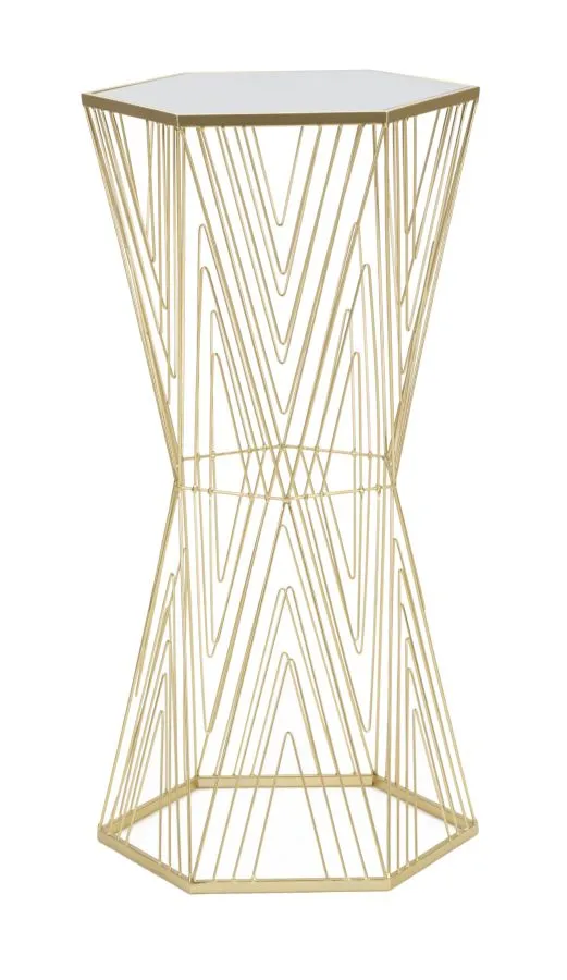 Mauro Ferretti Odkládací stolek Lines 40 cm zlatý